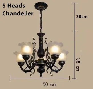 DecorBites™ Glass Shade Ceiling Chandelier for Home Decor Lighting