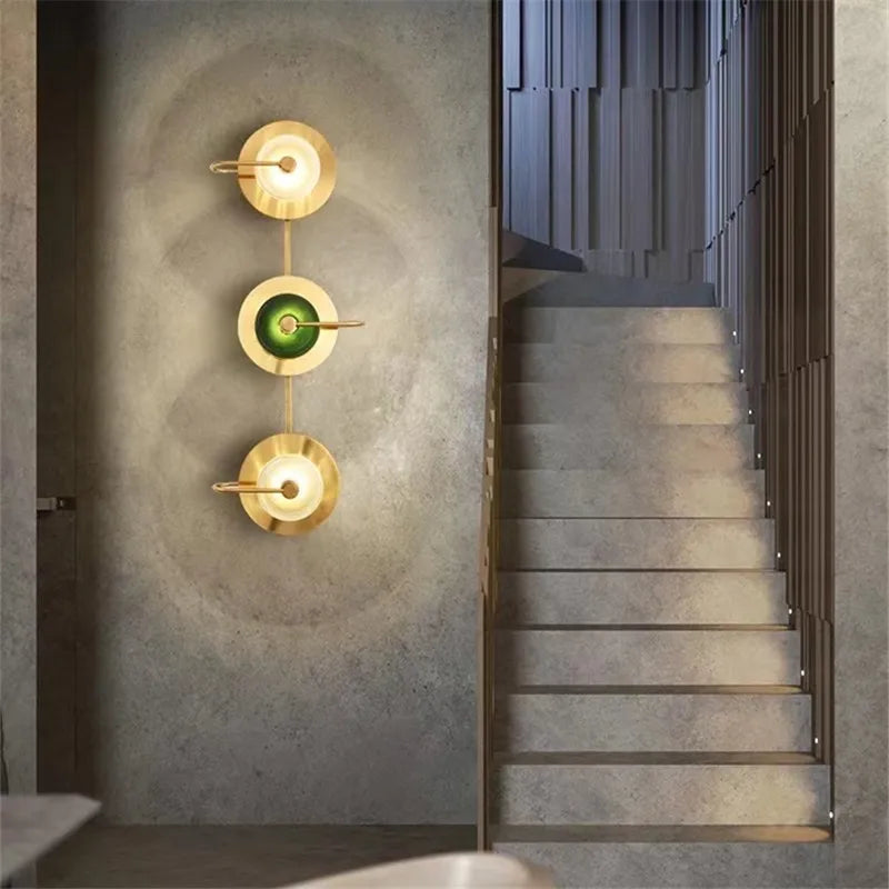 Decorbites™ Glas LED Metall Wandkunst Lampe | Nordisch Minimalistisches & Vintage Dekor für das Wohnzimmer