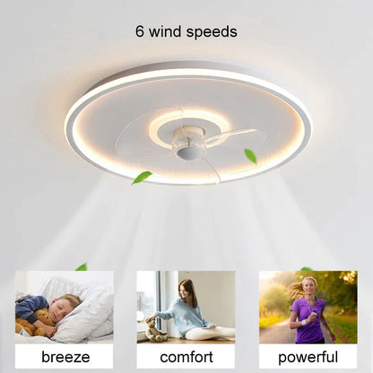 DecorBites™ Ceiling Fan with LED Light & Remote Control, Ideal for Home Bedroom and Living Room
