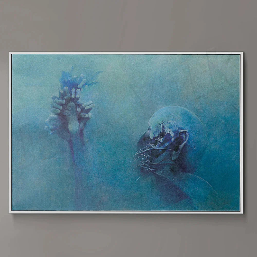 DecorBites™ Beksinski Prints: Surreal Gothic Art Poster, Psychedelic Characters, Polish Surrealism