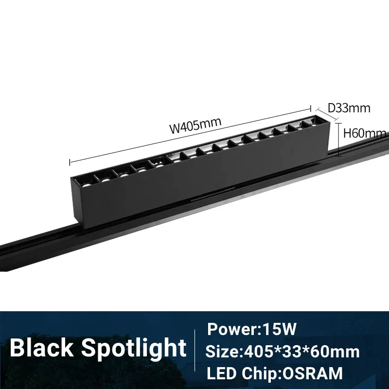 DecorBites™ LED Track Light 10/20W COB Adjustable Grille Spot Lamp Linear Fill Rail Lighting