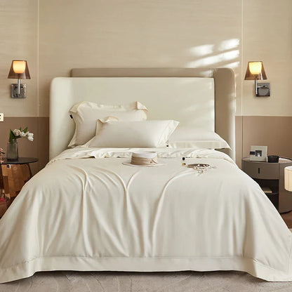 طقم مفروشات سرير مريحة من قطن بيما 1400TC من DecorBites™: غطاء لحاف ناعم، قابل للتهوية، مقاس كوين كينج، ملاءة، وأغطية وسائد