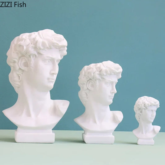 DecorBites™ David Portrait Resin Sculpture Modern Desk Ornaments and Home Decor