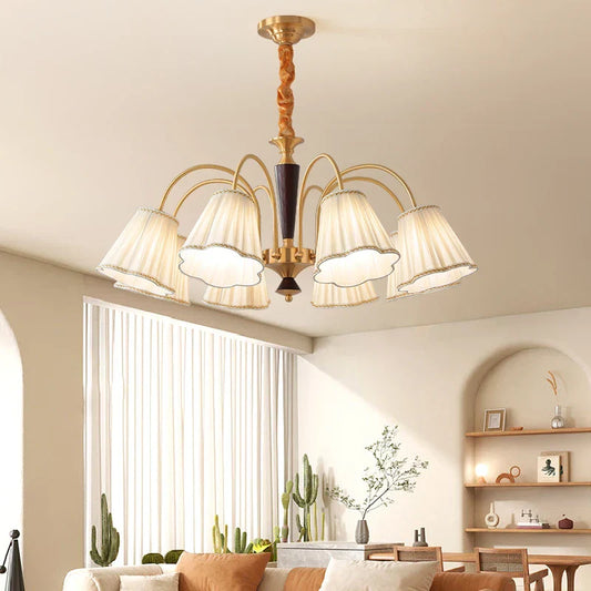 ثريا نحاسية عتيقة من DecorBites™ لغرفة المعيشة وغرفة الطعام على الطراز الريفي الأمريكي القديم