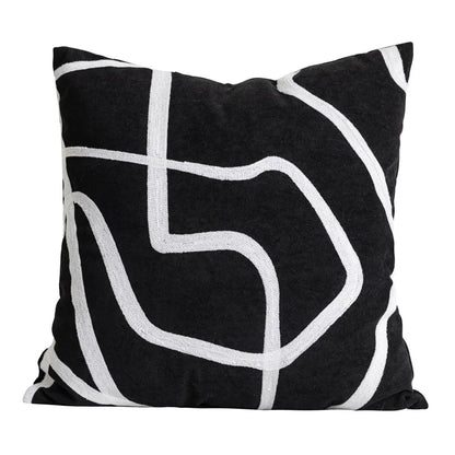 DecorBites™ Jungle Plant Raccoon Embroidered Throw Pillow Cover for Couch Sofa Bed