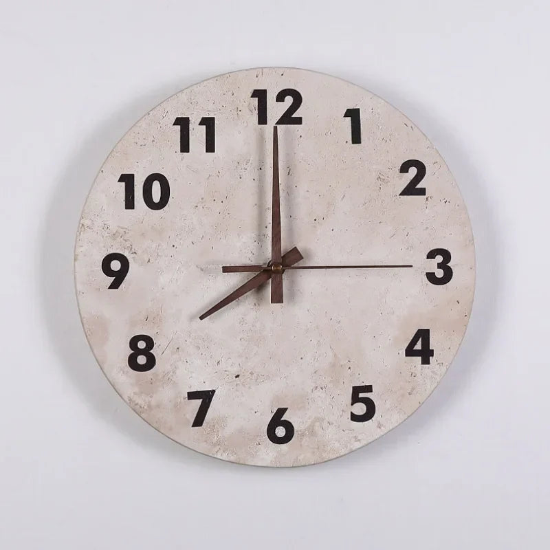 DecorBites™ LED Stone Clock Wall Lamp Sconce, Modern Nordic Yellow Cave Bathroom Mirror Light