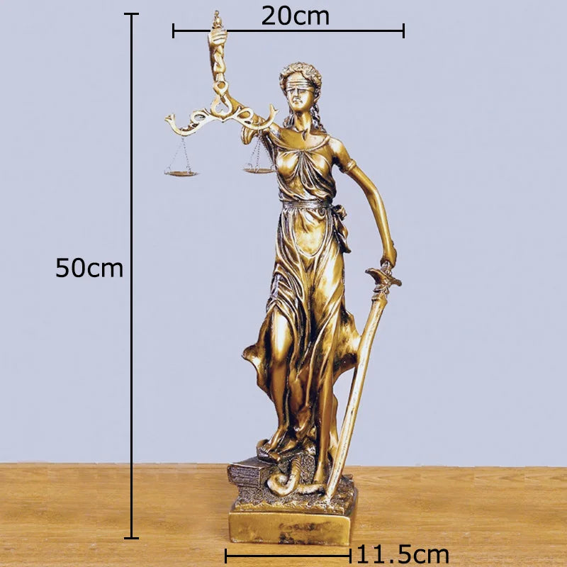 DecorBites™ Justice Goddess Resin Sculpture - Room Aesthetic Decor