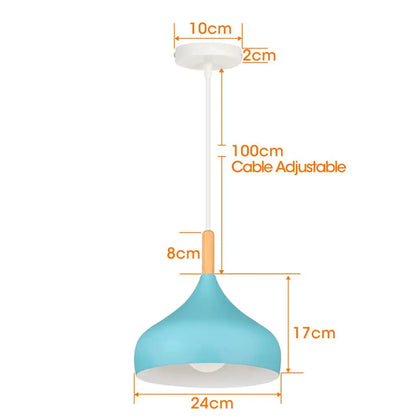 ديكوربايتس™ مصابيح معلقة باللون الأزرق النورديك E27 مصابيح معلقة عصرية لغرفة المعيشة وتناول الطعام والمطبخ