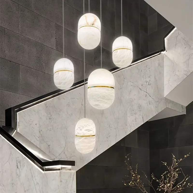 ديكوربايتس™ مصابيح LED بتصميم معلق من المرمر لغرفة المعيشة