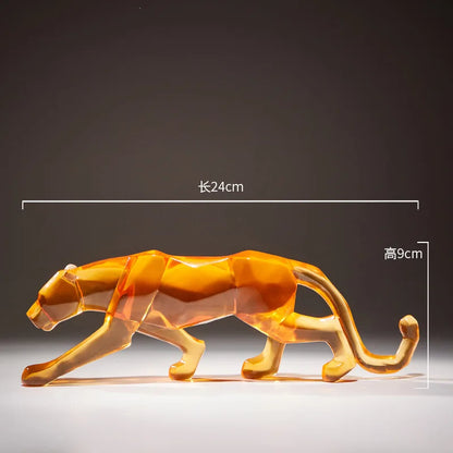 DecorBites™ Leopard Cheetah Resin Animal Sculptures for Home Decor