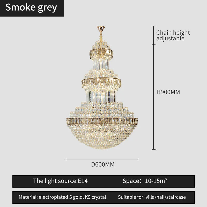 DecorBites™ Crystal Chandelier: Luxury Lighting for Villa, Hotel, Office & Exhibitions