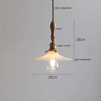 DecorBites™ Ceramic LED Pendant Light: 30CM, Home Decor, Bedroom, Living Room, Dinning, Wood & Copper Socket