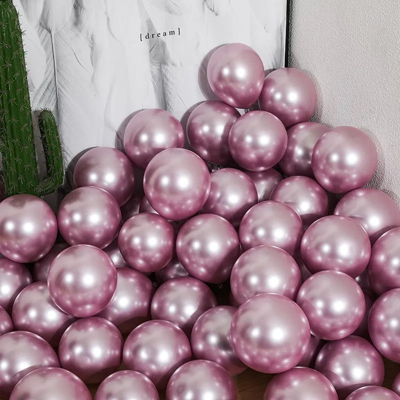 Globos dorados cromados de 5 pulgadas para decoración de bodas y fiestas de DecorBites™ - Paquete de 10