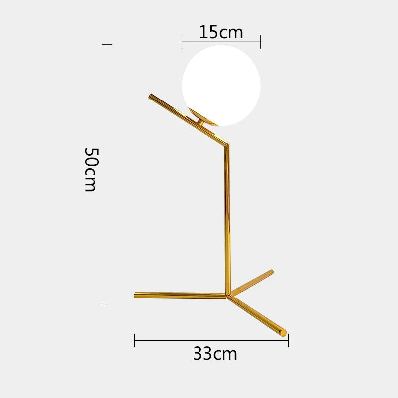 Lámpara de mesa DecorBites™ con bola de cristal: Lámpara de escritorio LED nórdica moderna