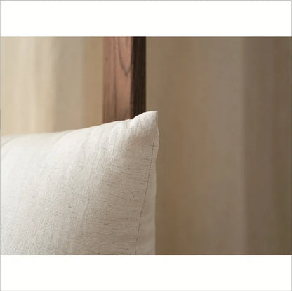 Decobites Solid Color Linen Cotton Pillow for Hotel Home - Rectangle Neck Pillows