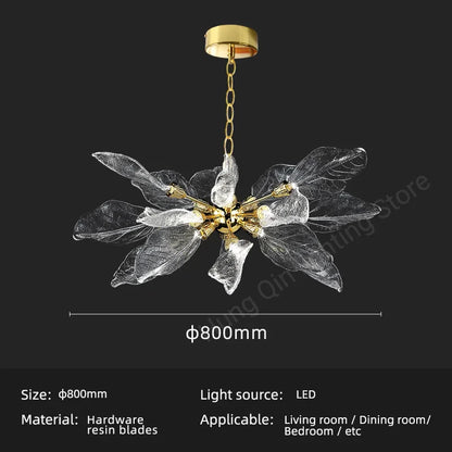 DecorBites™ Leaf-Shaped Pendant Lights for Bedroom, Living Room, and Restaurant