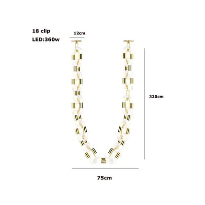 DecorBites™ Crystal Gold Chain Chandelier Ceiling Lamp for Home Décor