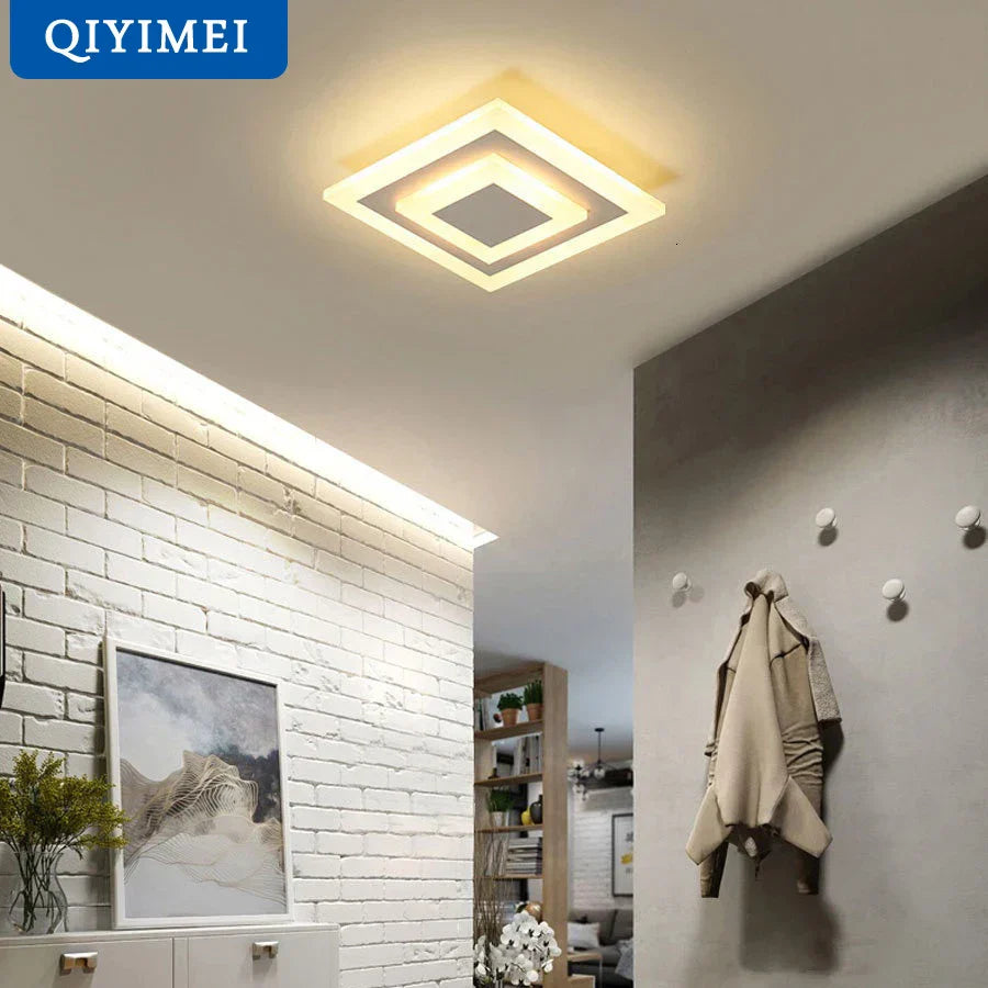 DecorBites™ LED Ceiling Light: Modern Round Square Lighting Fixture for Home Decor