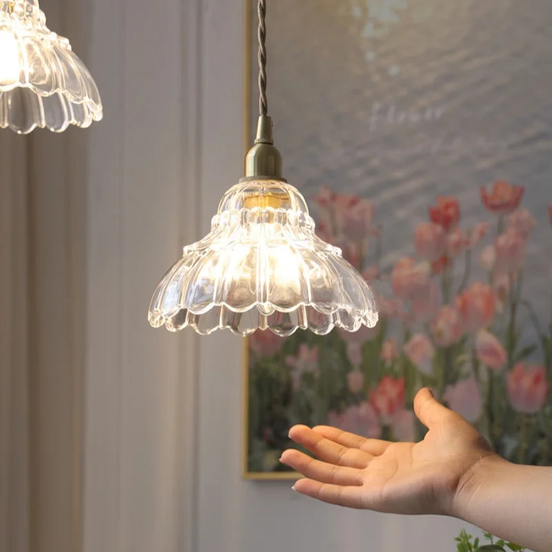 DecorBites™ Brass LED Wall Lights Pull Chain Switch Clear Glass Modern Vanity Mirror Light