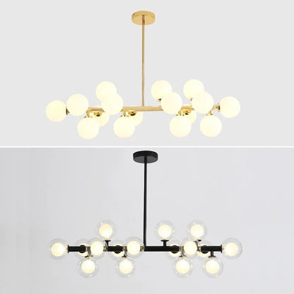 DecorBites™ Gold LED Chandelier, Modern Pendant Light for Living Room, Kitchen, Bedroom, Dining Room
