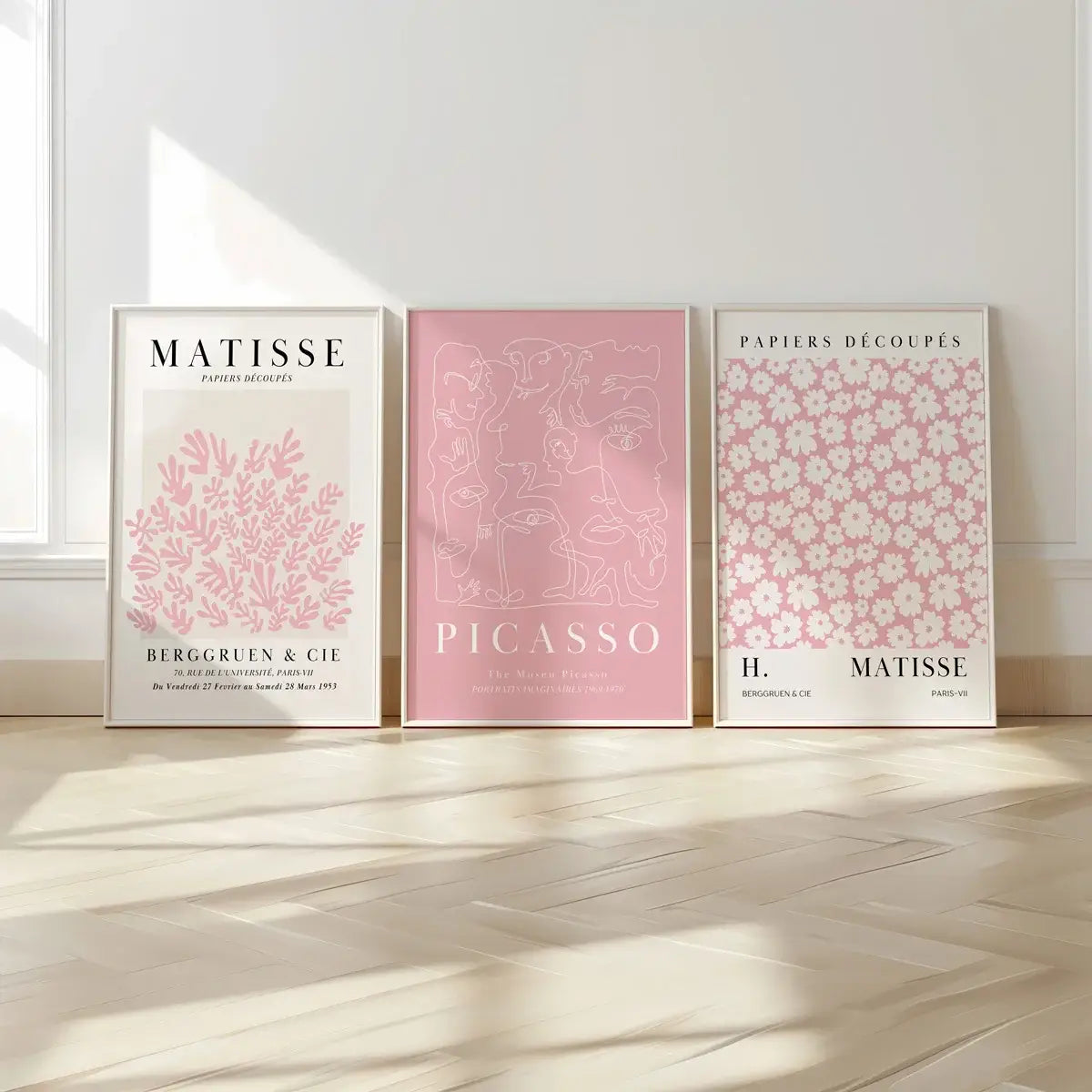 DecorBites™ Pink Abstract Sage Wall Art Set