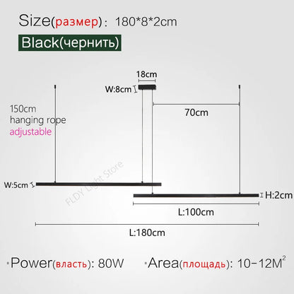 DecorBites™ LED Chandelier for Modern Nordic Minimalist Style Dining Room and Kitchen