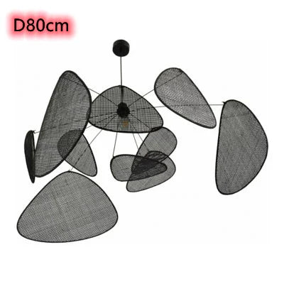 DecorBites™ Hand Made Rattan Art Pendant Chandelier for Modern Living Room, Dining Room, Bedroom.