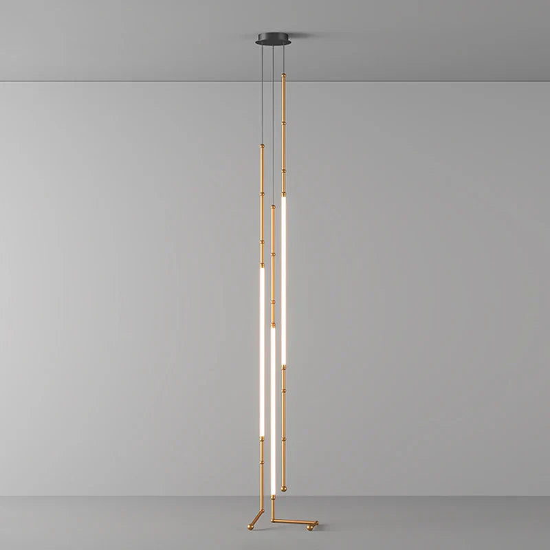 مصباح معلق LED بتصميم آرت ديكو ذهبي أسود من DecorBites™ لغرفة الطعام