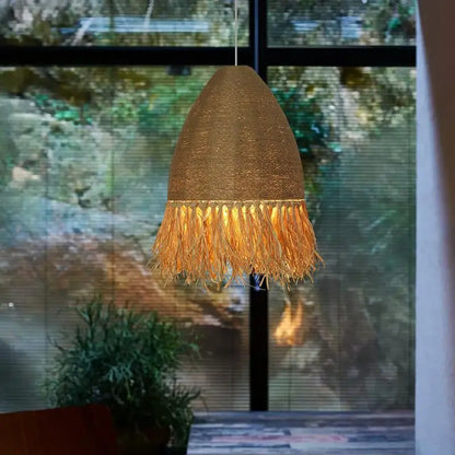 DecorBites™ Handmade Rattan Pendant Light for Living Room, Bedroom - Japanese Style