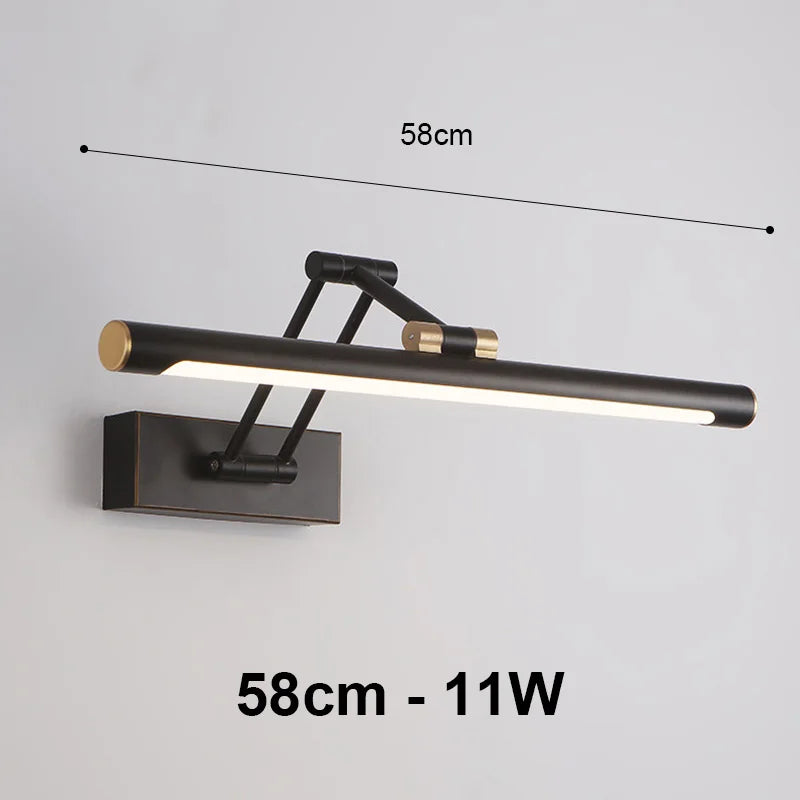 Aplique de pared para baño LED Decorbites™ de 58 cm, iluminación moderna para interior y dormitorio