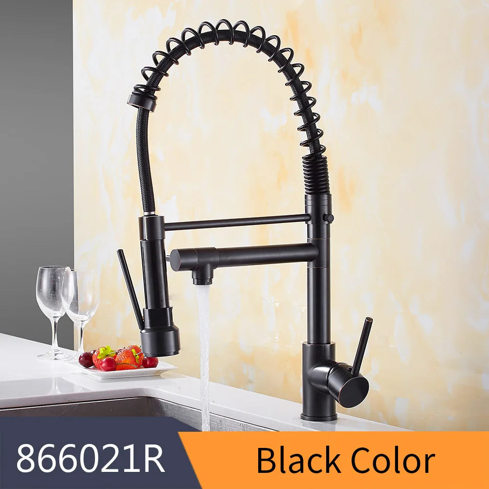 Grifo de cocina DecorBites™ Gold Spring Spout - Grifo mezclador extraíble