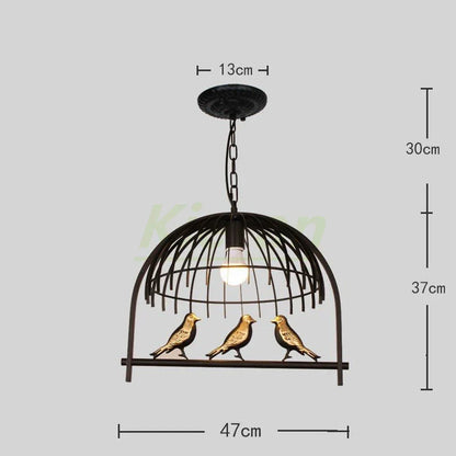 DecorBites™ Birdcage LED Chandelier: Modern Resin Pendant Lights for Bedroom, Living Room, and Restaurant