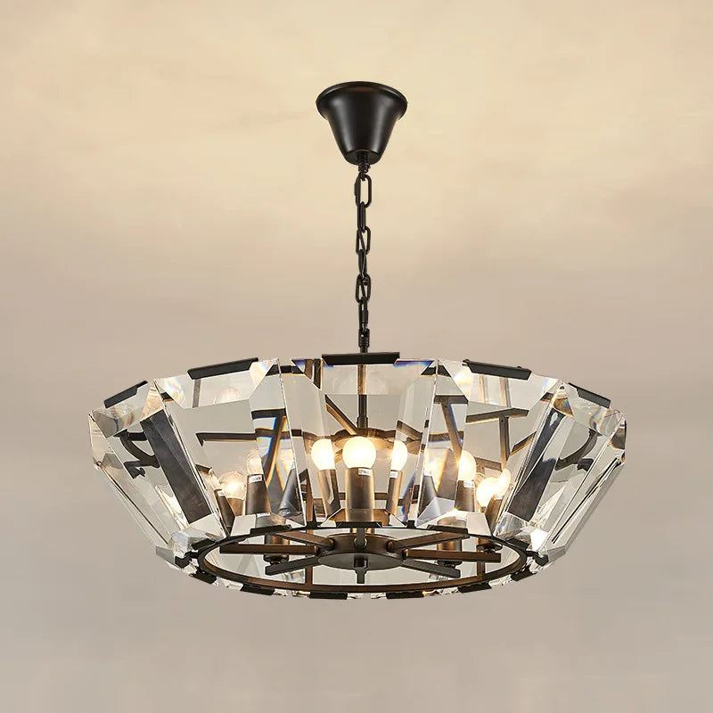 DecorBites™ Black Crystal Pendant Chandelier for Home Decor Luxe Lighting