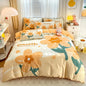 Decobites Flower Single Double Bedding Set Full Size Cotton Duvet Cover High Quality Quilt Cover Set