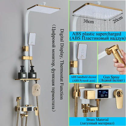 DecorBites™ Digital Thermostatic Shower Faucet Set with Bidet Sprayer