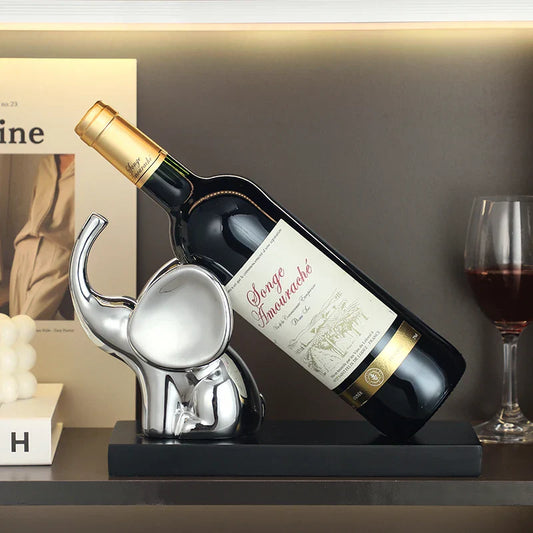 DecorBites™ Elephant Wine Rack Table Ornament Home Decor Sculpture Craft Art