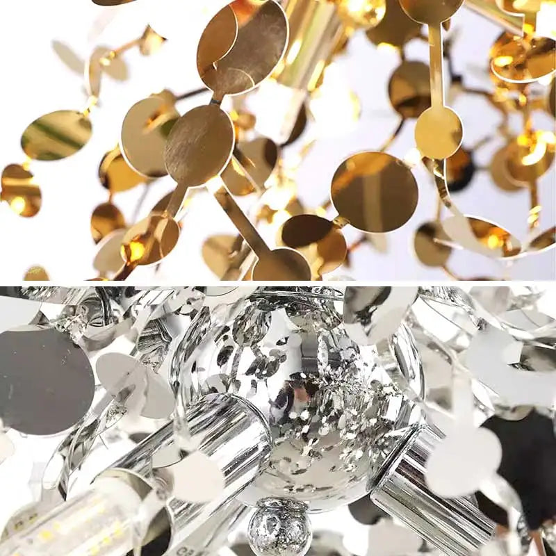 DecorBites™ Gold LED Ceiling Pendant Light Fixture for Home Decoration and Modern Living