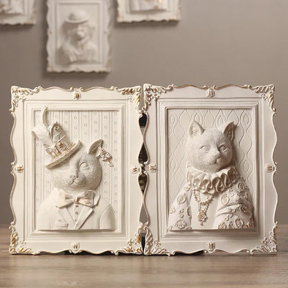 DecorBites™ Earl Cat Resin Pendant Wall Decoration Frame for a Whimsical Touch.