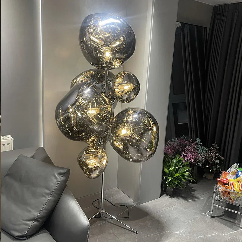 DecorBites™ LED Lava Floor Lamp Nordic Minimalist Indoor Lighting Room Bedroom Standing Light