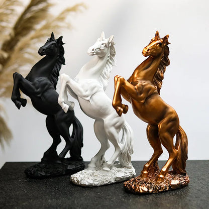 DecorBites™ Horse Resin Sculpture: Elegant Tabletop Decor for Home, Office, or Venue