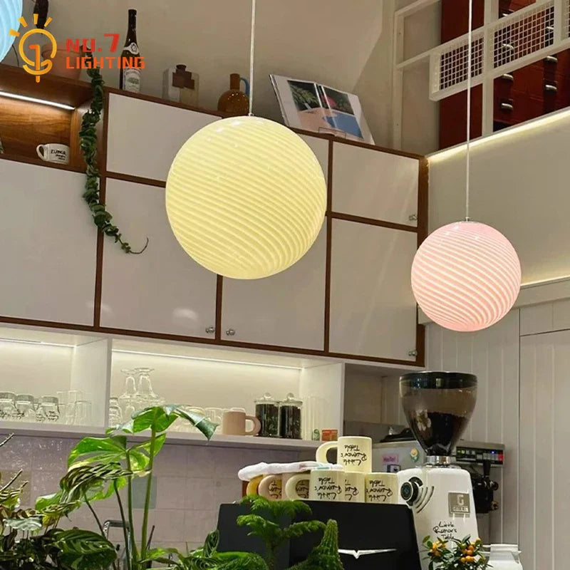 DecorBites™ Glass Pendant Lights LED E27 for Dining Room Bedroom