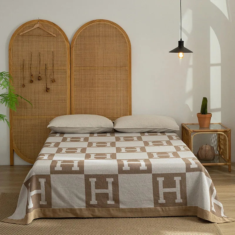 Manta de algodón de lujo DecorBites™ - Calidad superior, 200 x 230 cm / 150 x 200 cm, perfecta para el sofá o la cama