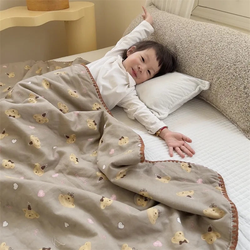 DecorBites™ Kids Cartoon Printed Cooling Summer Blanket - Soft Lightweight Comforter