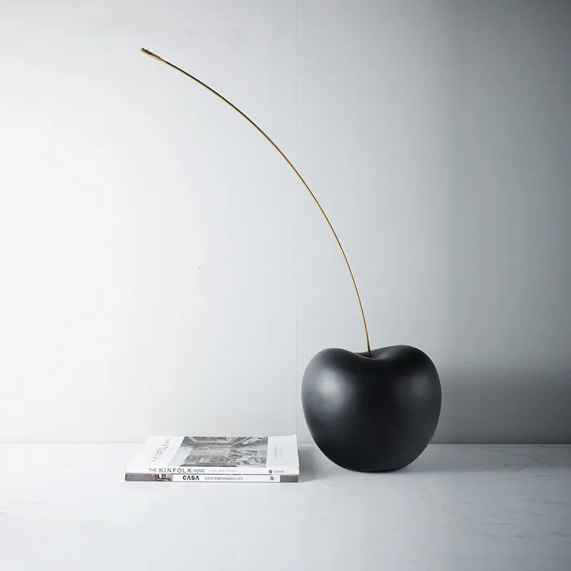 DecorBites™ Black Cherry Resin Sculpture Abstract Fruit Home Decor Figurine