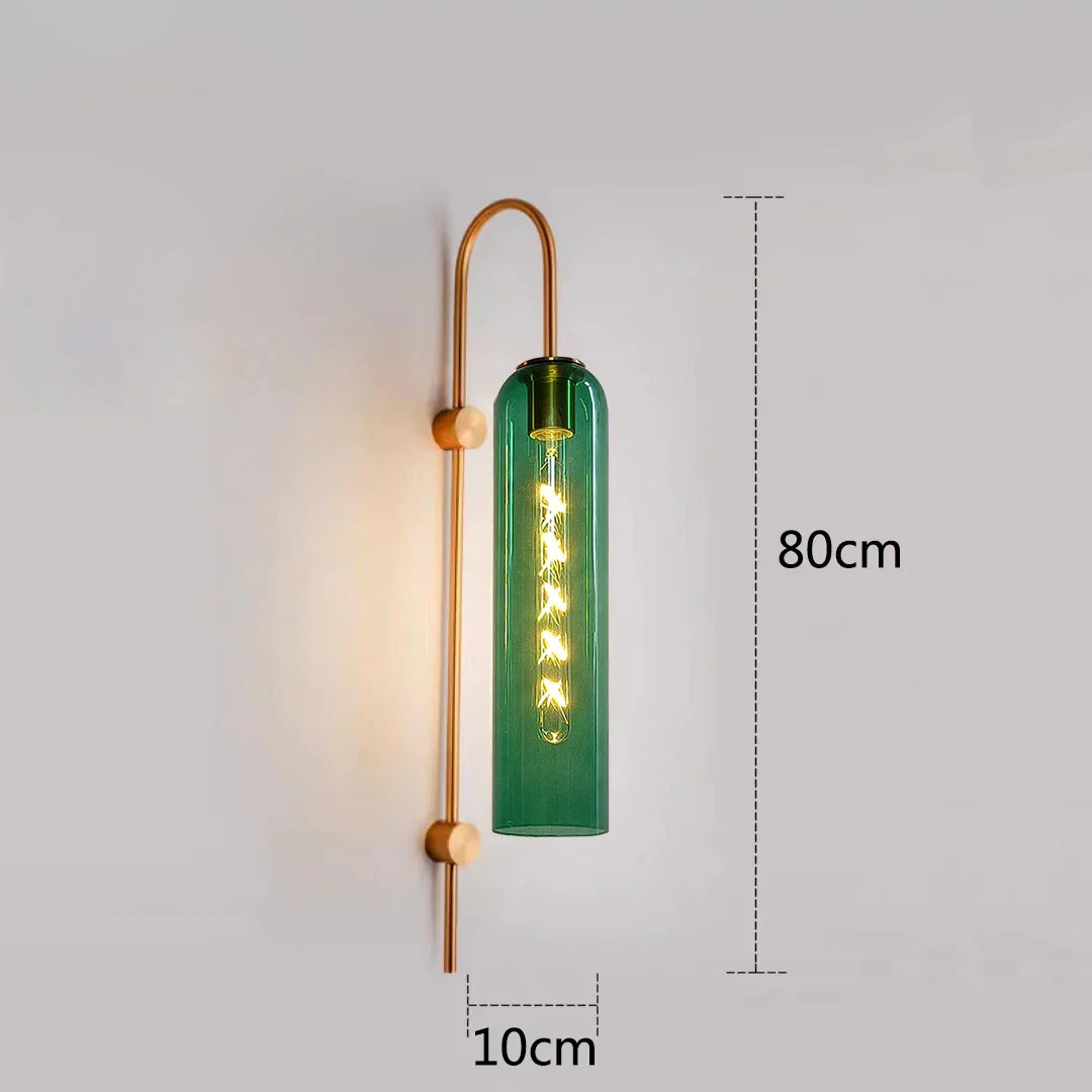 DecorBites™ Green Glass Nordic Pendant Light E27 Suspension Fixture for Living and Bedroom
