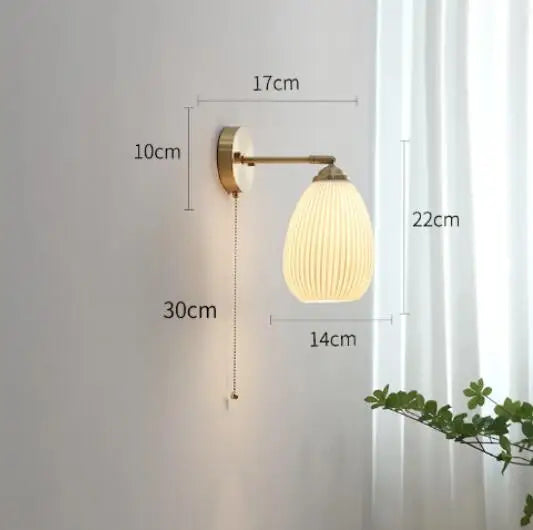 DecorBites™ Ceramic Wall Lamp with Knob Switch - Home Lighting