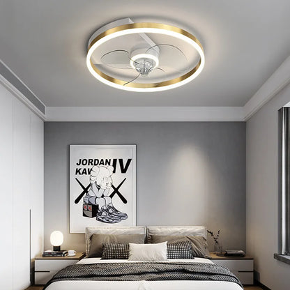 DecorBites™ Ceiling Fan Light with Invisible Blades, Remote Control, Modern Design, Silent Operation