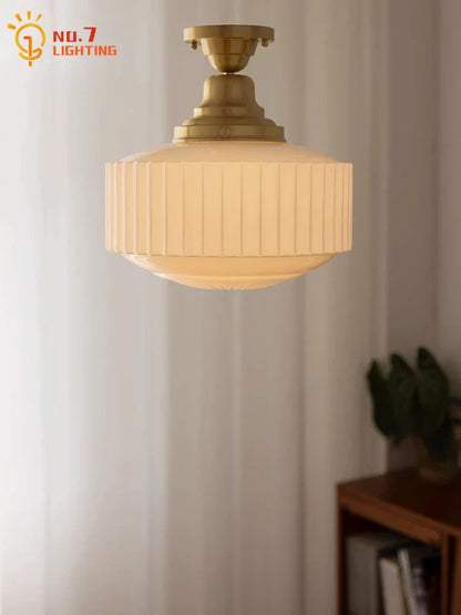 DecorBites™ Brass Glass Pendant Lights LED E27 Gold Lustre Ceiling Lamp