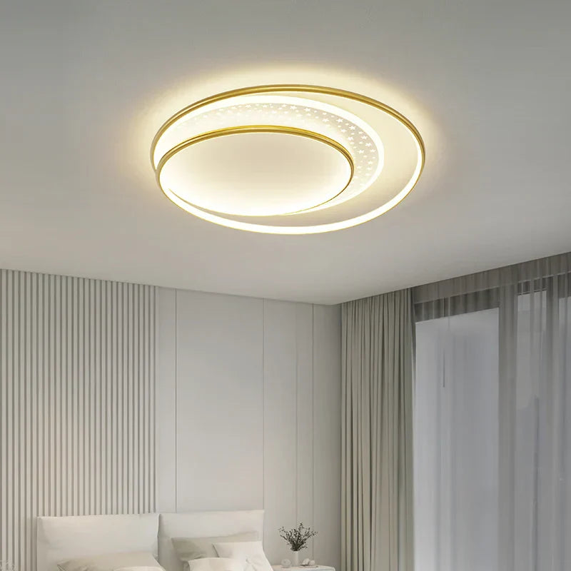 Decorbites™ Lámpara de Araña LED Gris Dorado: Combo de Creatividad Estrella Redonda