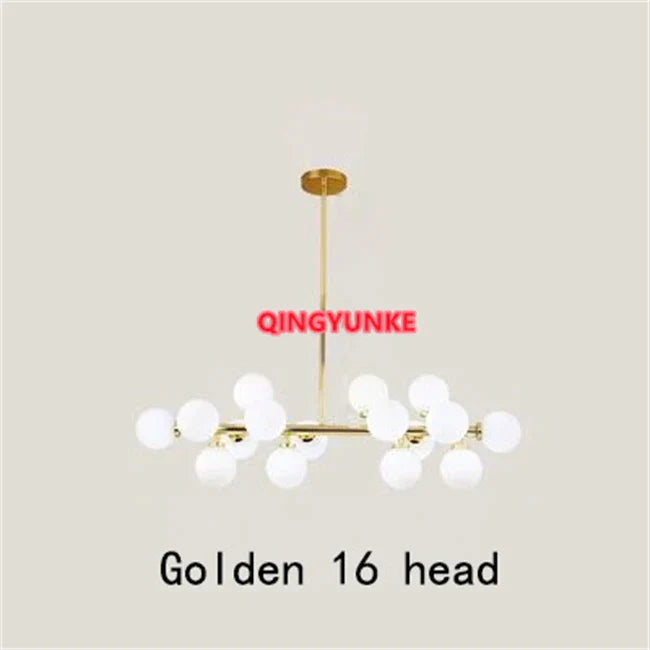 ثريا ديكوربايتس™ الزجاجية لغرفة المعيشة - إضاءة سقف جزيرة المطبخ النوردية الحديثة